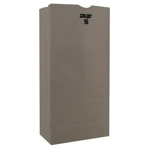 Duro 51036 7.75 x 4.81 x 16 in. White Paper Bag, 16 lb - Case of 500