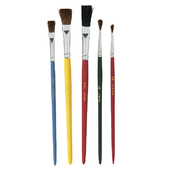 Duro Artist Brush Set - Assorted Sizes, Assorted Bristle Material - 5 Pieces