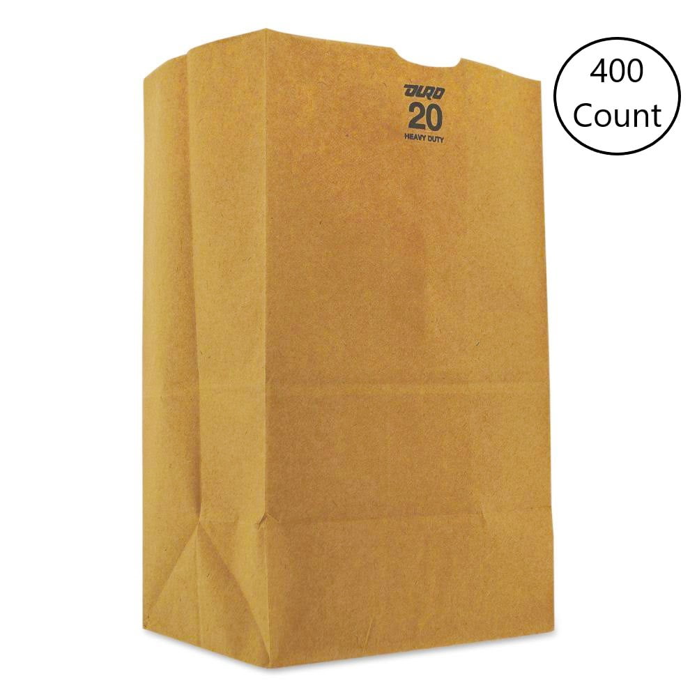 Duro Bag 20 lb Heavy Duty Kraft Grocery Bag, 8.25" x 5.3" x 16.1" 400
