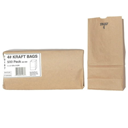 Duro Bag 4 Kraft Bags - 500 Count