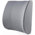 thumbnail image 1 of DMI Lumbar Support Pillow for Chair – Contoured Foam Cushion with Removable Washable Cover for Lower Back Pain Relief, Posture Support, 14x13x5, Premium, Gray, 1 of 7