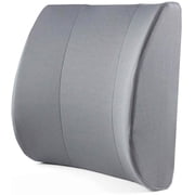 DMI Lumbar Support Pillow for Chair – Contoured Foam Cushion with Removable Washable Cover for Lower Back Pain Relief, Posture Support, 14x13x5, Premium, Gray