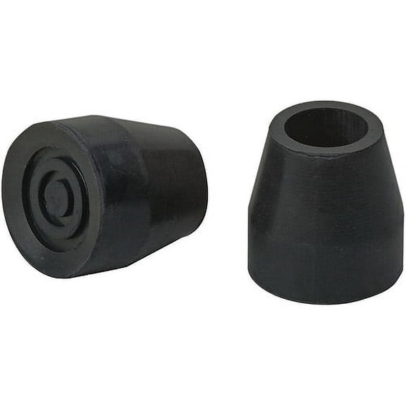 Duro Med DMI Walker and Cane Tips with Metal Inserts,  Inch, Black, 2 Count