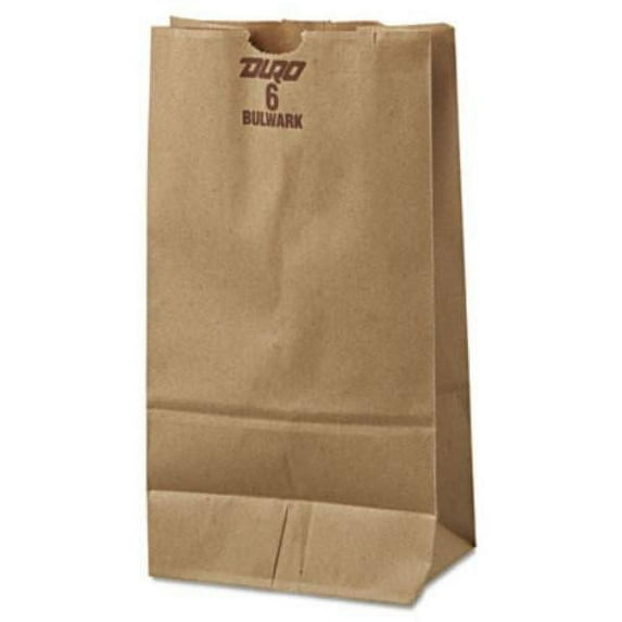 Duro Paper Bags, Brown, 6 lb, 500 Ct