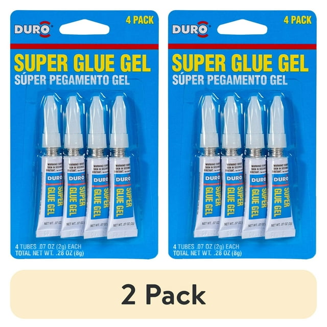 (2 pack) Duro Super Glue, 1 Pack of 4 Tubes, Clear 2 g Tubes - Walmart.com