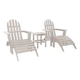 thumbnail image 1 of DuroGreen 5-Pc Folding Adirondack Chair Set, 2 Chairs, 2 Ottomans, and 1 Side Table Made With All-Weather TangentSustainable Lumber, Oversized, High End Furniture, No Maintenance, Paper Birch, 1 of 4