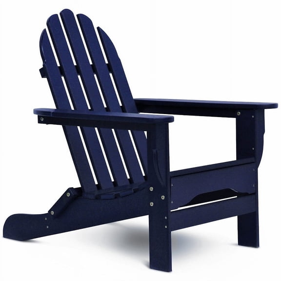 DuroGreen Adirondack Chair Made With All-Weather Tangent lumber, Oversized, High End Classic Patio Furniture for Porch, Lawn, Deck, or Fire Pit, No Maintenance, USA Made, Navy