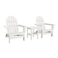 thumbnail image 1 of DuroGreen Adirondack Chair Set Made With All-Weather Tangent lumber, 2 Chairs, 1 Side Table, Oversized, High End Patio Furniture for Porch, Lawn, or Deck, No Maintenance, , White, 1 of 8