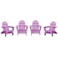 thumbnail image 1 of DuroGreen Adirondack Chairs Made With All-Weather Tangent lumber, Set of 4, Oversized, High End Classic Patio Furniture for Porch, Lawn, Deck, or Fire Pit, No Maintenance, USA Made, Lilac, 1 of 6