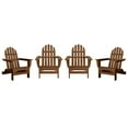 thumbnail image 1 of DuroGreen Adirondack Chairs Made with All-Weather Tangent lumber, Set of 4, Oversized, High End Classic Patio Furniture for Porch, Lawn, Deck, or Fire Pit, No Maintenance, USA Made, Teak, 1 of 6