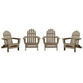 thumbnail image 1 of DuroGreen Adirondack Chairs Made With All-Weather Tangent lumber, Set of 4, Oversized, High End Classic Patio Furniture for Porch, Lawn, Deck, or Fire Pit, No Maintenance, USA Made, Weathered Wood, 1 of 8