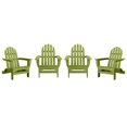 thumbnail image 1 of DuroGreen Adirondack Chairs Made With All-Weather Tangent lumber, Set of 4, Oversized, High End Classic Patio Furniture for Porch, Lawn, Deck, or Fire Pit, No Maintenance, USA Made, Lime Green, 1 of 7