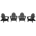 thumbnail image 1 of DuroGreen Adirondack Chairs Made With All-Weather Tangent lumber, Set of 4, Oversized, High End Classic Patio Furniture for Porch, Lawn, Deck, or Fire Pit, No Maintenance, USA Made, Black, 1 of 7