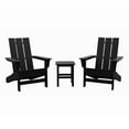 thumbnail image 1 of DuroGreen Aria Adirondack Chair Set Made With All-Weather Tangentwood, 2 Chairs, 1 Side Table, Oversized, High End Patio Furniture for Porch, Lawn, Deck, No Maintenance, Made in the USA, Black, 1 of 7