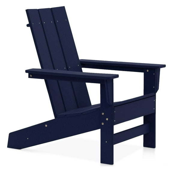 DuroGreen Aria Adirondack Chairs Made With All-Weather Tangent Sustainable Lumber, Oversized, High End Furniture for Porch, Lawn, Deck, Fire Pit, No Maintenance, Easy Assembly, Made in the USA, Navy