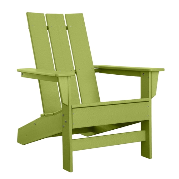 DuroGreen Aria Adirondack Chairs Made With All-Weather Tangentwood, Oversized, High End Patio Furniture for Porch, Lawn, Deck, Fire Pit, No Maintenance, Easy Assembly, Made in the USA, Lime Green