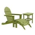 thumbnail image 1 of DuroGreen Folding Adirondack Chair With Ottoman and Side Table, Made With All-Weather Tangent Lumber, Oversized, High End Patio Furniture for Porch, Lawn, Deck, No Maintenance, , Lime Green, 1 of 8
