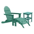 thumbnail image 1 of DuroGreen Folding Adirondack Chair With Ottoman and Side Table, Made With All-Weather Tangent Lumber, Oversized, High End Patio Furniture for Porch, Lawn, Deck, No Maintenance, , Aruba, 1 of 7