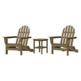 thumbnail image 1 of DuroGreen Folding Adirondack Chair Set Made With All-Weather Tangent Lumber, 2 Chairs, 1 Side Table, Oversized, High End Patio Furniture for Porch, Lawn, Deck, No Maintenance, US Made, Weathered Wood, 1 of 8