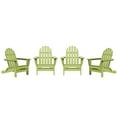 thumbnail image 1 of DuroGreen Folding Adirondack Chairs Made With All-Weather Tangent Lumber, Set of 4, Oversized, High End Patio Furniture for Porch, Lawn, Deck, or Fire Pit, No Maintenance, , Lime Green, 1 of 8