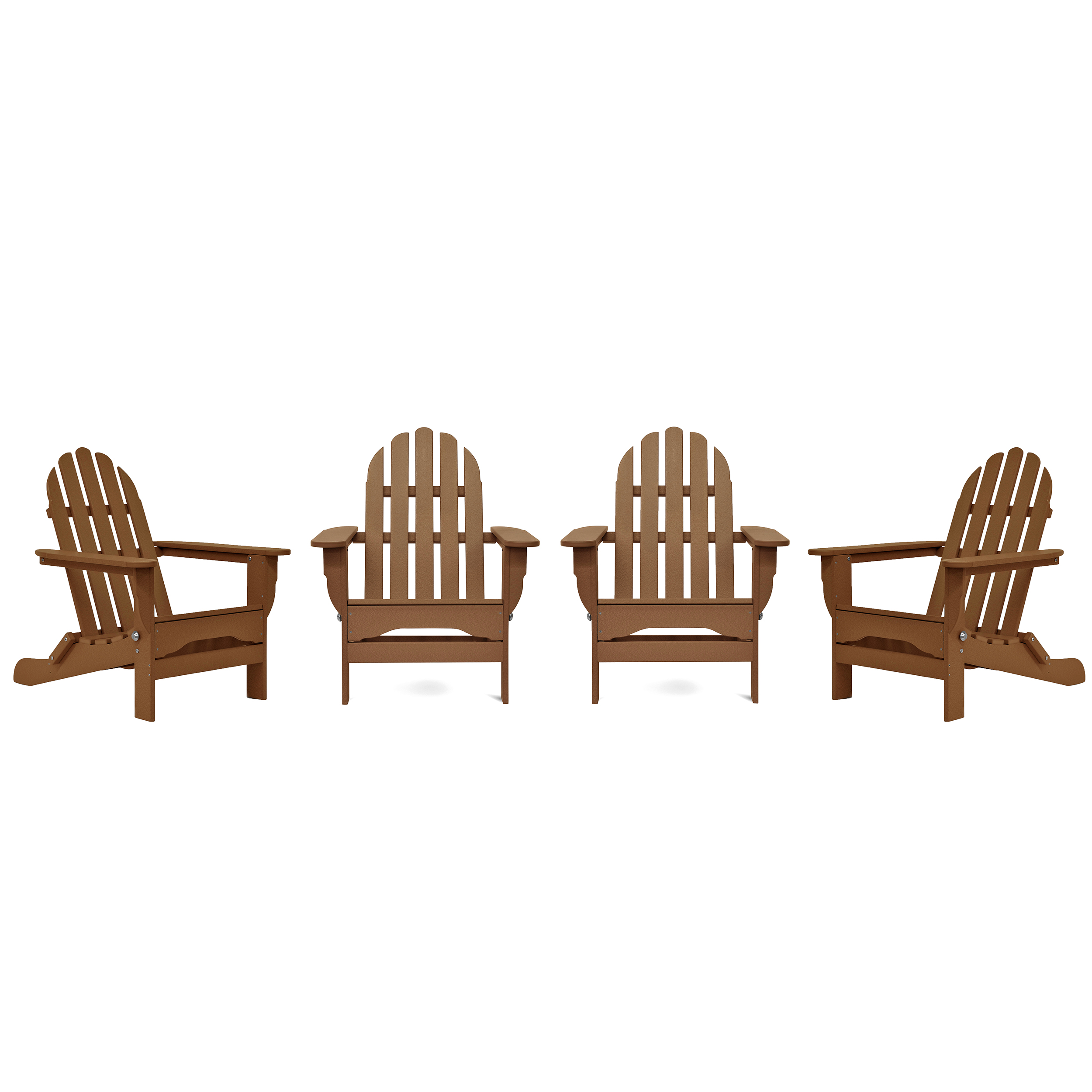DuroGreen Folding Adirondack Chairs Made With AllWeather Tangentwood