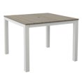 thumbnail image 1 of DuroGreen Park City 40" Square Dining Table Made With All-Weather Tangent Sustainable Lumber, High End Outdoor Dining Table, No Maintenance Patio Furniture, Easy Assembly, White with Brazilian Walnut, 1 of 7