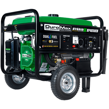 DuroMax 3850W Propane/Gasoline Electric Start Power Generator, Low Oil Shutdown