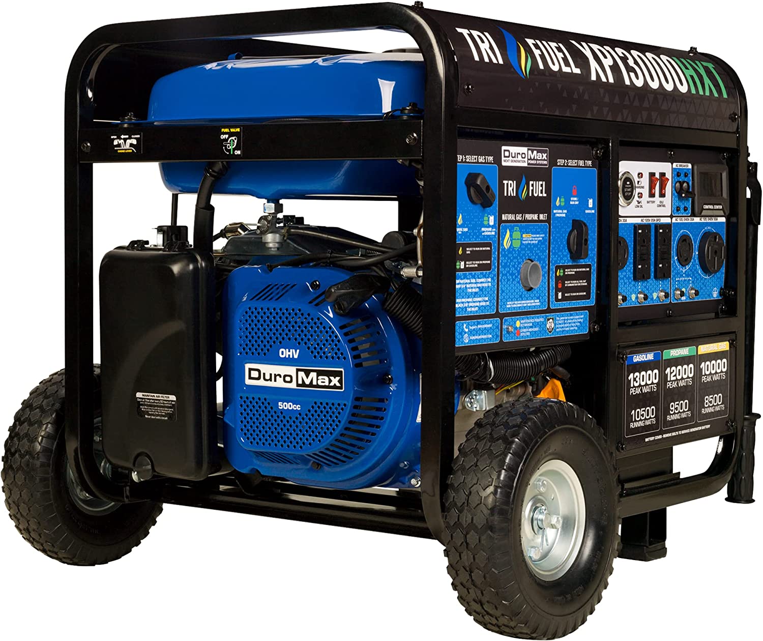 DuroMax XP4850EH 4,850Watt 210cc Dual Fuel Hybrid Generator w