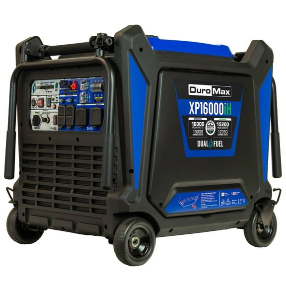 DuroMax XP16000iH 16,000 Watt Dual Fuel Portable Inverter Generator - Quiet, Low THD
