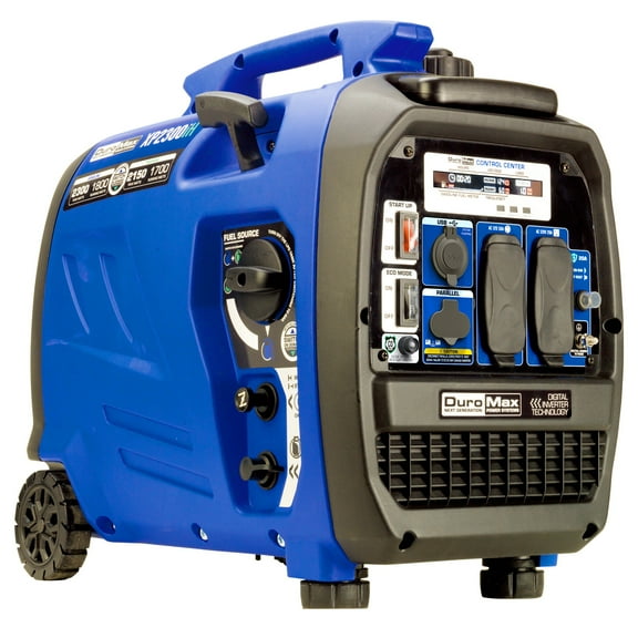 DuroMax XP2300iH 2,300 Watt Portable Dual Fuel Inverter Generator - Quiet, Low THD