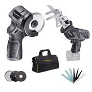 Durofix G12 Series RJ1217-2-K9 12V Cordless Reciprocating Saw Power Tool Combo Kit with 3 Inch Compact Cut Off Tool, 1 Battery & Charger