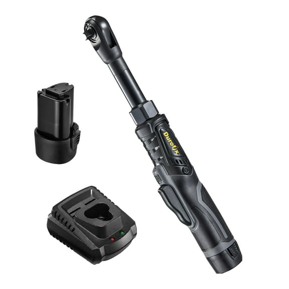 Durofix RW1216-32 G12 Series 12V Li-ion Cordless 3/8 65 ft-lbs. Extended Ratchet Wrench Tool Kit with 2 Batteries