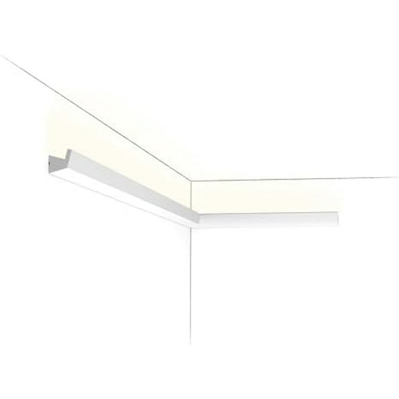 | Duropolymer High Impact Polystyrene Crown Moulding | Primed White | 1-3/8in Face x 78in Long (4 Pack)$$Tools & Hardware Other