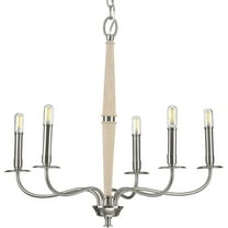 Durrell Collection Five-Light Brushed Nickel Coastal Chandelier Light