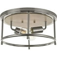 thumbnail image 1 of Durrell Collection Two-Light Brushed Nickel 13" Flush Mount, 1 of 2