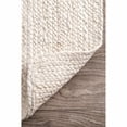 thumbnail image 1 of Durries India Art - Hand-Knitted Chunky Hemp Indoor Area Rug, Ivory/Off White, Runner, 1 of 5
