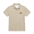thumbnail image 1 of Dursoulink Boys Short Sleeve Button Down Shirt Military Green Turn-down Collar Uniform Top with Chest Pocket Sizes 100-170, 1 of 7