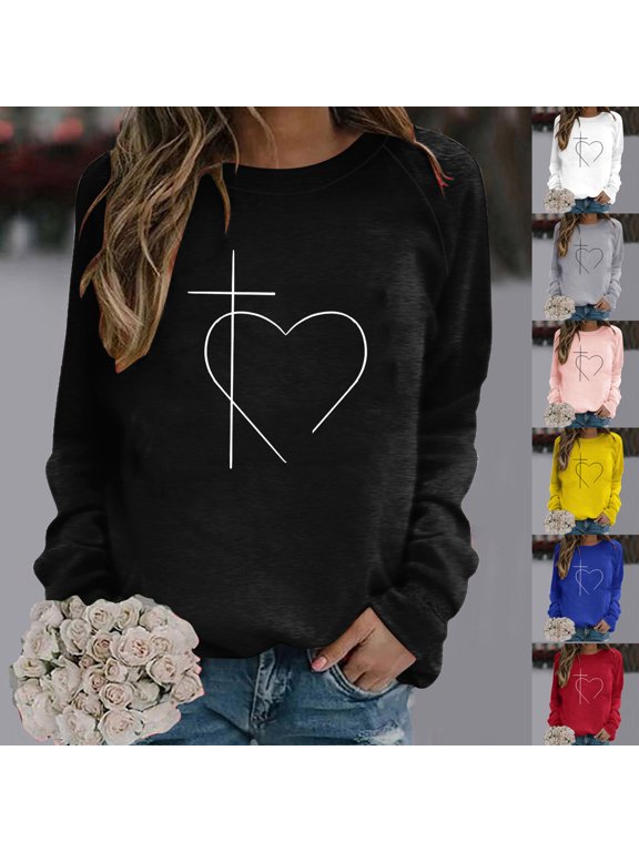 Easter Long Sleeve Round Neck Blouse for Women, Polyester Spandex Blend, Casual Fit, Printed Design, Four Seasons Wear, Soft Stretch Fabric