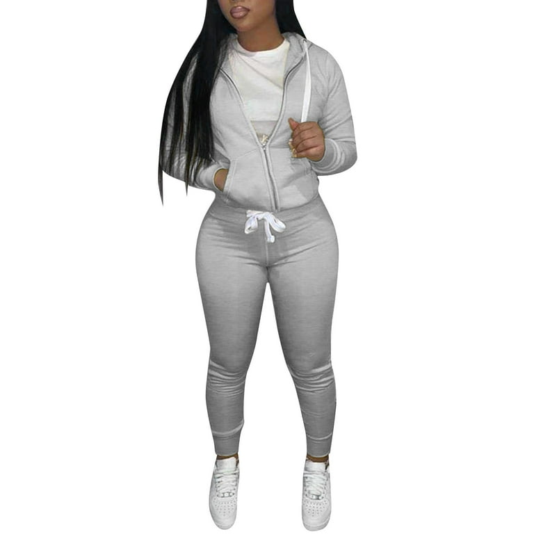 Sweat-suits Sporty Casual Outfit Set for Women