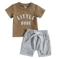 thumbnail image 1 of Durtebeua Baby Boy Outfits Sweatshirt Short Sleeves Tops and Pants Cute Clothes Set,2-3 Years, 1 of 7