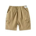 thumbnail image 1 of Durtebeua Baby-Boys Toddler Cotton Cargo 2-Pack Pull-On Shorts Khaki,3-4 Years, 1 of 4