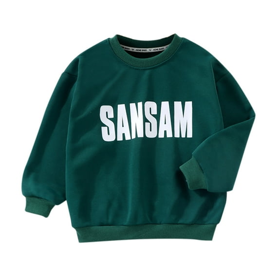 Durtebeua Baby Clothes For Boys Crewneck Hoodies Long Sleeve Collage T Shirts Kids Pullover Tops 2-3 Years