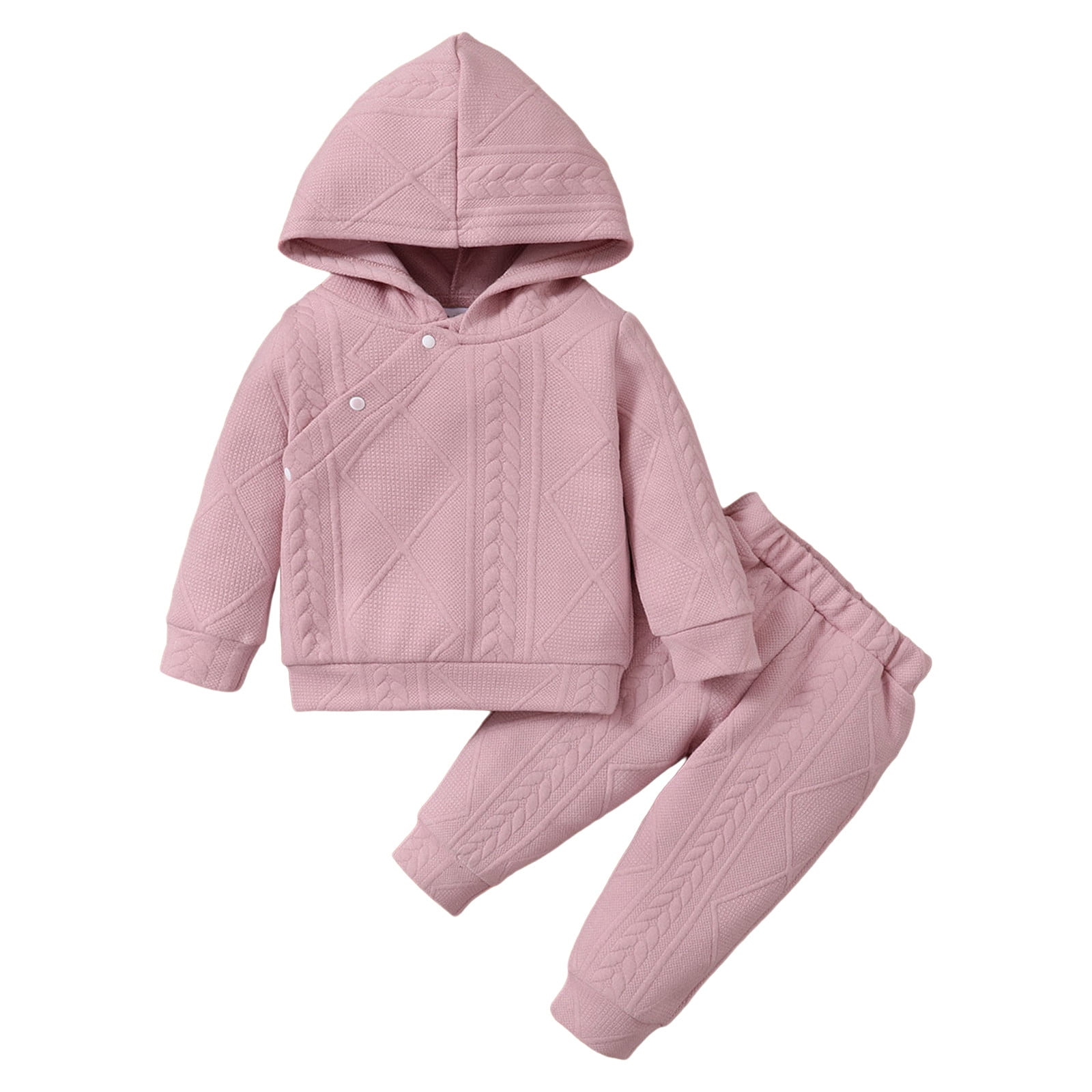 Durtebeua Baby Girl Clothes Crewneck Sweatshirts Pants Headband Toddler Fall Outfits 9-12 Months