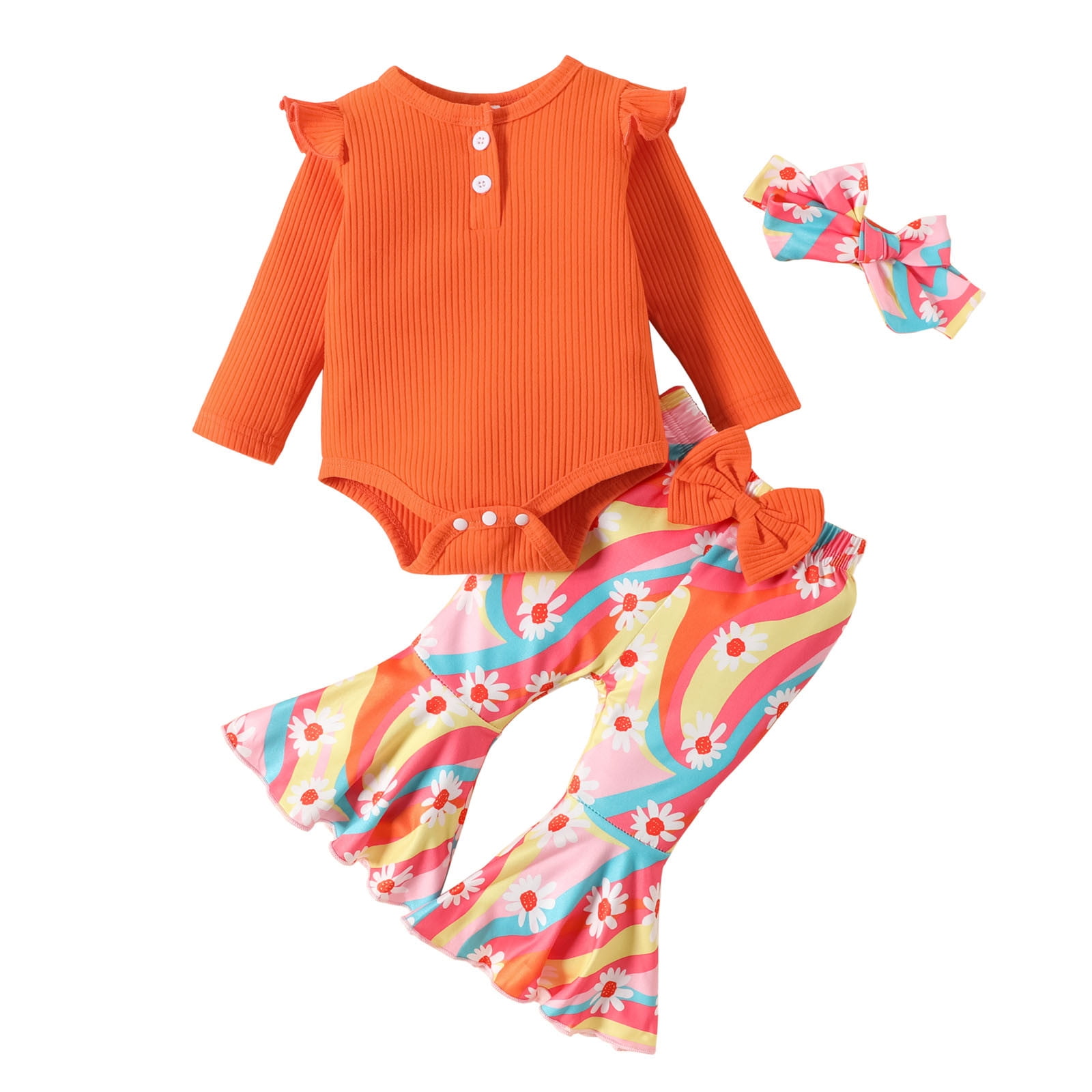 Durtebeua Baby Girl Outfits Long Sleeve Hooded Tops Pants Set Baby Girl