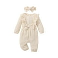 thumbnail image 1 of Durtebeua Baby Girl Outfits Set Fall Winter Clothing Set Long Sleeve Hoodie Pants 0-3 Months, 1 of 5