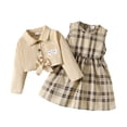 thumbnail image 1 of Durtebeua Baby Girl Winter Clothes Long Sleeve Tops Bell-Bottoms Skirt with Headband 2-3 Years, 1 of 6