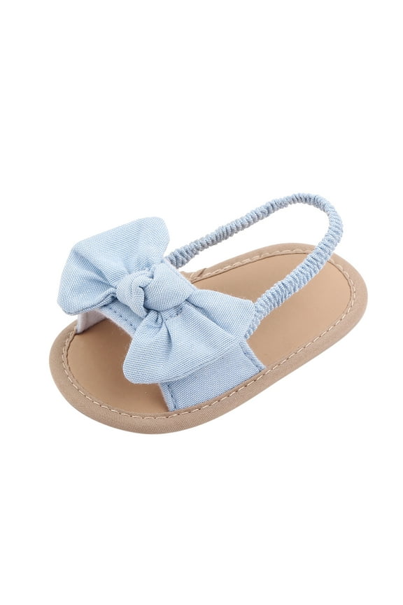 Baby Girl's Sandals Summer Soft Soles Princess Shoes Quick-Dry Non-Slip Flip Flops Shoes for 0-18 month ba Blue,4