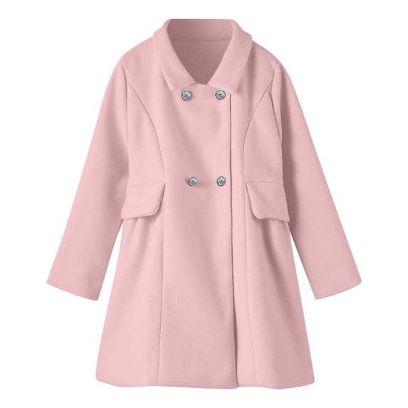 Durtebeua Baby Girls Jacket Warm Long Sleeve Kids Autumn Coat Outwear Clothes with Pockets 1-2 Years