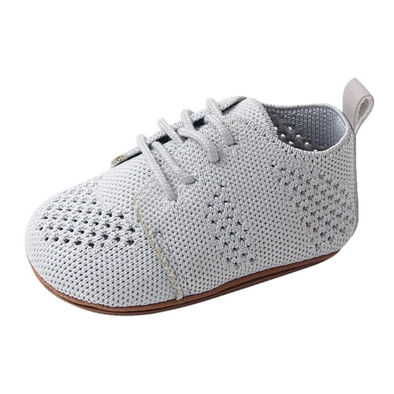 Durtebeua Baby Shoes Boys Girls First Walkers Cute Animals Toddler Sneakers Grey,12-18 Months