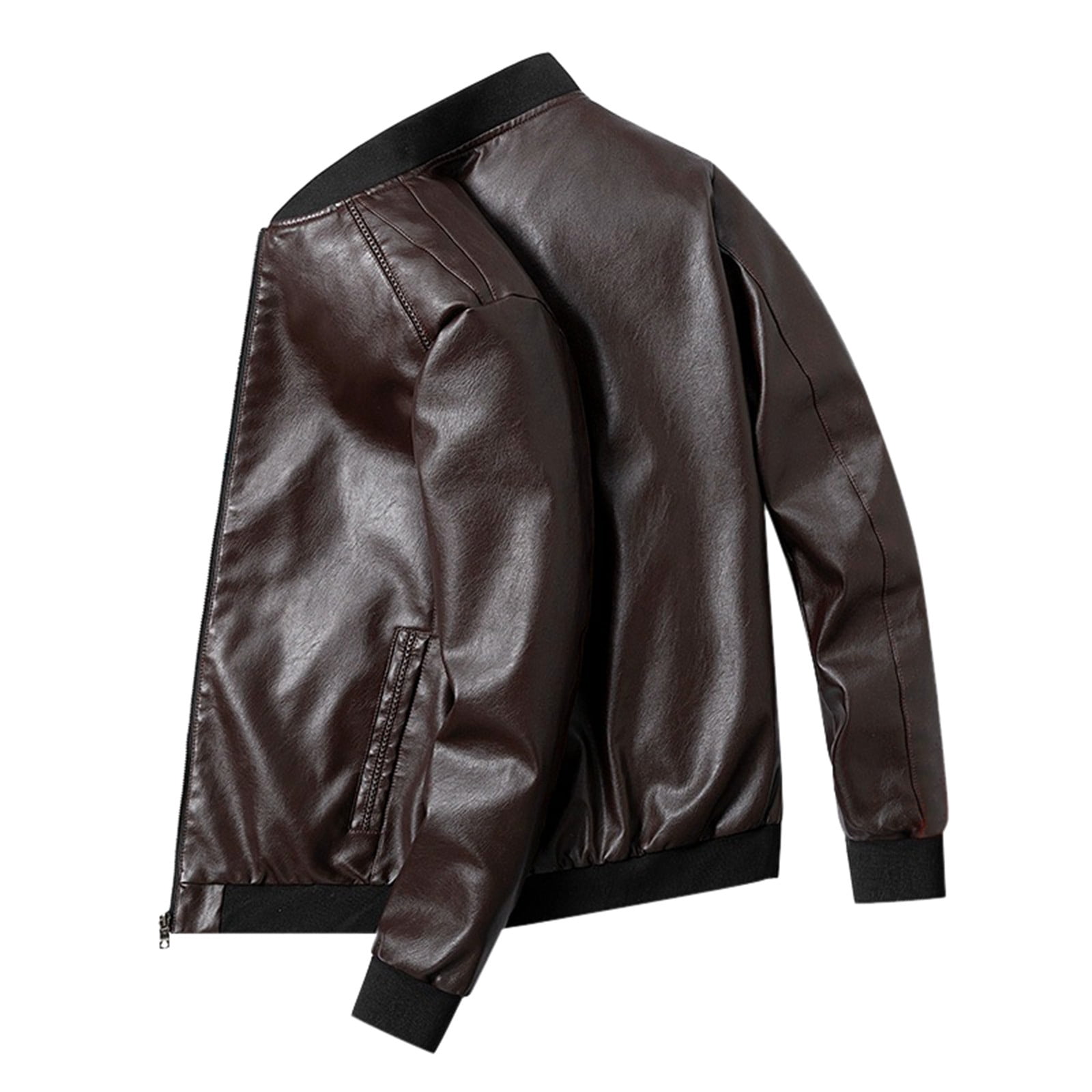 Durtebeua Bomber Jacket Men Motorcycle Lapel Zip-Up Blet Slim Fit Coat Jackets for Men with Removable Hood